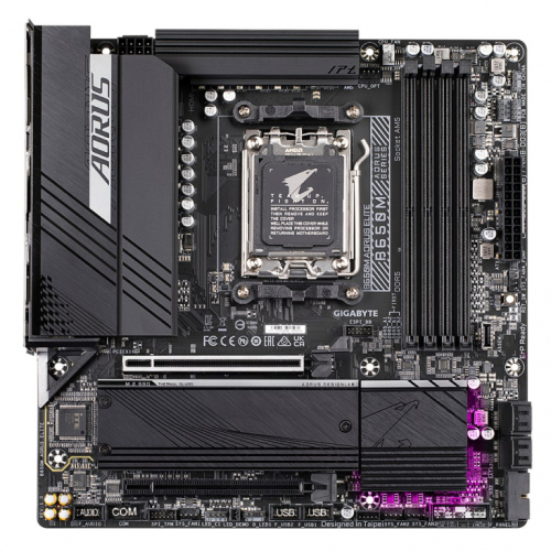 GIGABYTE B650M AORUS ELITE Emaplaat - AMD Ryzen 9000 CPUs, 12+2+2 Phases VRM, up to 8000MHz DDR5, 1xPCIe 5.0 + 1xPCIe 4.0 M.2, 2.5GbE LAN, USB 3.2 Gen 2x2