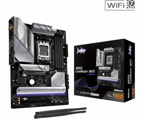 ASRock Motherboard B850 LIVEMIXER WIFI AM5 4DDR5 USB3.2 ATX