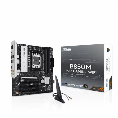 Mainboard|ASUS|AMD B850|SAM5|Micro-ATX|Memory DDR5|Memory slots 4|3xPCI-Express 4.0 16x|1xPCI-Express 5.0 16x|3xM.2|1xHDMI|1xDisplayPort|5xUSB 2.0|2xUSB 3.2|2xUSB-C|1xRJ45|3xAudio port|B850MMAXGAMINGWIFI