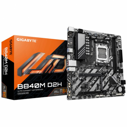 Mainboard|GIGABYTE|SAM5|Micro-ATX|Memory DDR5|Memory slots 2|1xPCI-Express 3.0 4x|1xPCI-Express 4.0 16x|2xM.2|1xHDMI|4xUSB 2.0|2xUSB 3.2|1xPS/2|1xRJ45|3xAudio port|B840MD2H