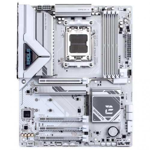 Mainboard|GIGABYTE|AMD B850|SAM5|ATX|Memory DDR5|Memory slots 4|2xPCI-Express 3.0 1x|1xPCI-Express 4.0 4x	|1xPCI-Express 5.0 16x|3xM.2|1xHDMI|1xDisplayPort|4xUSB 2.0|4xUSB 3.2|1xUSB-C|1xPS/2|1xRJ45|3xAudio port|B850EAGLEWF7ICE