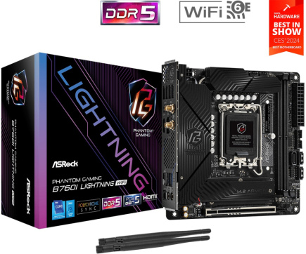 ASRock Motherboard B760I LIGHTNING WIFI s1700 2DDR5 mITX
