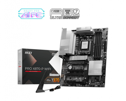 MSI Motherboard PRO X870-P WIFI AM5 4DDR5 ATX