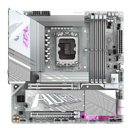 GIGABYTE Z890M AORUS ELITE WIFI7 ICE Emaplaat - Supports Intel Core Ultra (Series 2) CPUs, 12+1+2 phases VRM, up to 8800MHz DDR5 (OC), 1xPCIe 5.0 + 2xPCIe 4.0, Wi-Fi 7, 2.5GbE LAN, USB 4