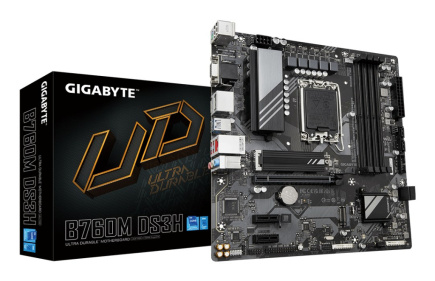 Gigabyte B760M DS3H 1.0 M/B Processor family Intel Processor socket LGA1700 DDR4 DIMM Memory slots 4 Supported hard disk drive interfaces SATA, M.2 Number of SATA connectors 4 Chipset Intel B760 Express Micro ATX