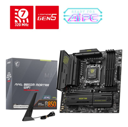 MSI MAG B850M MORTAR WIFI Motherboard AMD B850 Socket AM5 micro ATX
