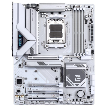 Mainboard|GIGABYTE|AMD B850|SAM5|ATX|Memory DDR5|Memory slots 4|2xPCI-Express 3.0 1x|1xPCI-Express 4.0 4x	|1xPCI-Express 5.0 16x|3xM.2|1xHDMI|1xDisplayPort|4xUSB 2.0|4xUSB 3.2|1xUSB-C|1xPS/2|1xRJ45|3xAudio port|B850EAGLEWF7ICE