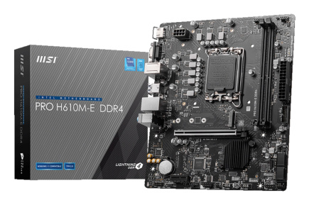 MSI PRO H610M-E DDR4 Motherboard Intel H610 LGA 1700 micro ATX