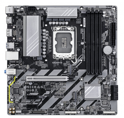 GIGABYTE B860M D3HP Emaplaat - Intel Core Ultra Series CPUs, 4+1+2+1 Phases VRM, up to 9066MHz DDR5, 2xPCIe 4.0 M.2, GbE LAN, USB 3.2 Gen 1
