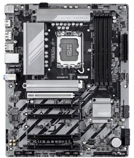 GIGABYTE B860 DS3H Emaplaat - Supports Intel Core Ultra CPUs, 8+1+2+2 phases VRM, up to 9066MHz DDR5, 1xPCIe 5.0 + 1xPCIe 4.0 M.2, 2.5 GbE LAN, USB 3.2 Gen 2x2