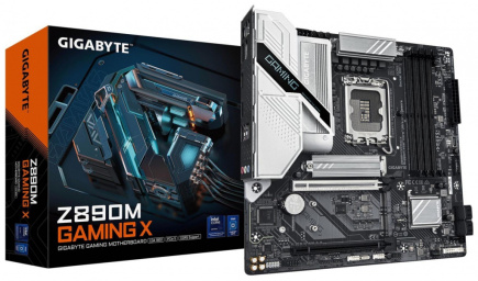 GIGABYTE Z890M GAMING X Motherboard - Supports Intel Core Ultra (Series 2) CPUs, 8+1+2 phases VRM, up to 8800MHz DDR5 (OC), 1xPCIe 5.0 + 2xPCIe 4.0, 2.5GbE LAN, USB 3.2 Gen 1