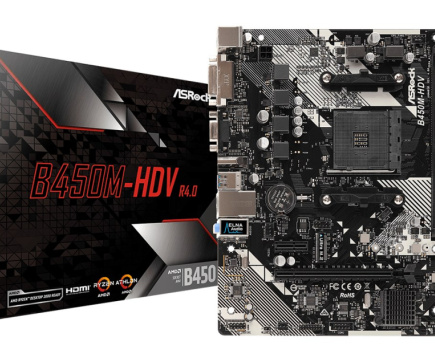 Asrock B450M-HDV R4.0 AMD B450 Socket AM4 micro ATX