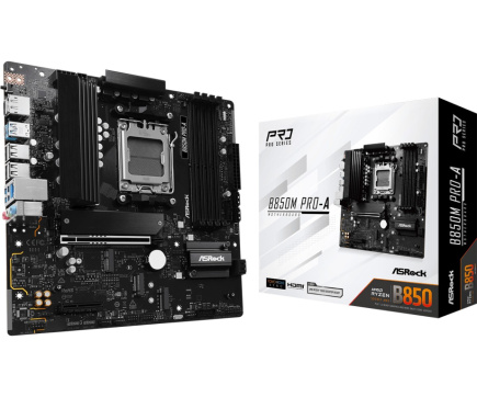 ASRock Motherboard B850M PRO-A AM5 4DDR5 HDMI/DP mATX