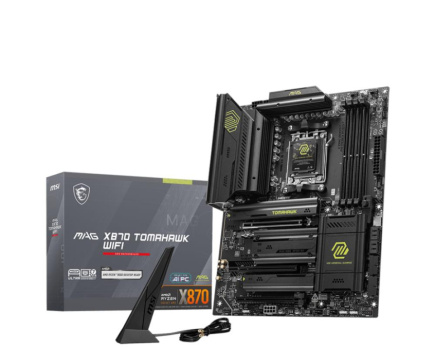 Mainboard|MSI|AMD X870|SAM5|ATX|Memory DDR5|Memory slots 4|1xPCI-Express 1x|3xPCI-Express 16x|4xM.2|1xHDMI|1xAudio-In|1xAudio-Out|4xUSB 2.0|4xUSB 3.2|3xUSB-C|1xRJ45|MAGX870TOMAHAWKWIFI