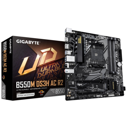 Mainboard|GIGABYTE|AMD B550|SAM4|Micro-ATX|Memory DDR4|Memory slots 4|B550MDS3HACR2