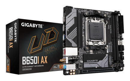 Gigabyte B650I AX 1.0 Processor family AMD Processor socket AM5 DDR5 DIMM Supported hard disk drive interfaces SATA, M.2 Number of SATA connectors 2