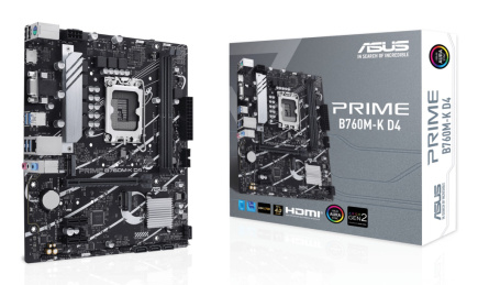 ASUS Prime B760M-K D4 Intel B760 LGA 1700 micro ATX Motherboard
