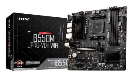 MSI B550M PRO-VDH WIFI Motherboard AMD B550 Socket AM4 micro ATX