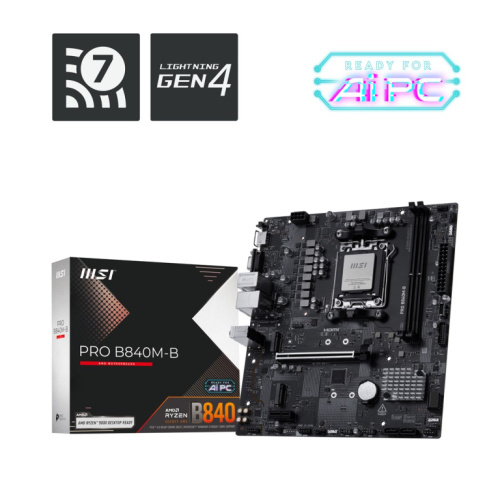 MSI PRO B840M-B Emaplaat AMD B840 Socket AM5 micro ATX