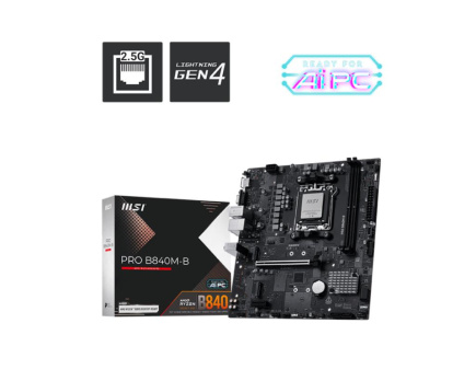 Mainboard|MSI|AMD B840|SAM5|Micro-ATX|Memory DDR5|Memory slots 2|PROB840M-B