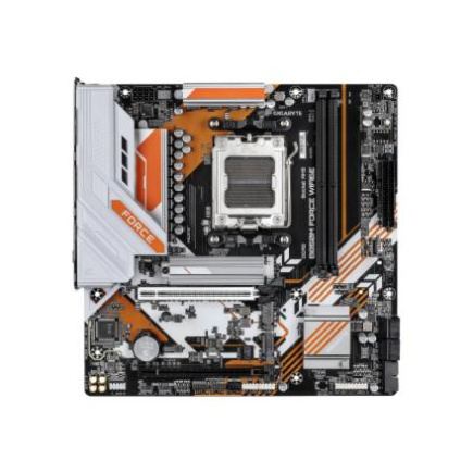 Gigabyte B850M FORCE WIFI6E (rev. 1.0) | Processor family AMD | Processor socket AM5 | DDR5 | Supported hard disk drive interfaces SATA, M.2 | Number of SATA connectors 4