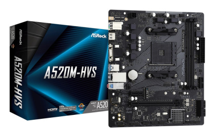 Asrock A520M-HVS AMD A520 Socket AM4 micro ATX Asrock A520M-HVS AMD A520 Socket AM4 micro ATX