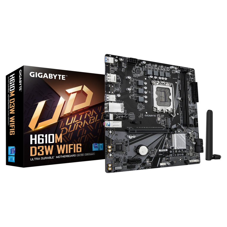 Tootefoto - Gigabyte H610M D3W Wifi6 (H610, S1700, mATX,DDR5