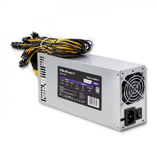 Qoltec 50349 PCI-E 1800W power supply | 80 Plus Platinum | Game miner