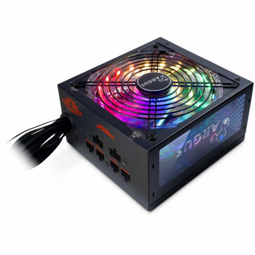 Power Supply INTER-TECH Argus RGB, 80PLUS Gold, 650W, Retail, 1x140 Fan, 1x20+4Pin, 4+4Pin, 2xPCI-e 6+2Pin, 3x4Pin (Molex), 6xSATA, 1xFDD, Cable management (Rev.2)