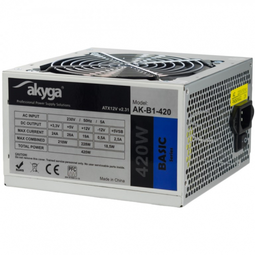 Akyga AK-B1-420 power supply unit 420 W 20+4 pin ATX ATX Grey