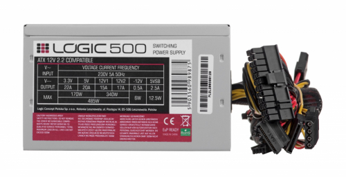 Logic 500 power supply unit 500 W ATX Stainless steel