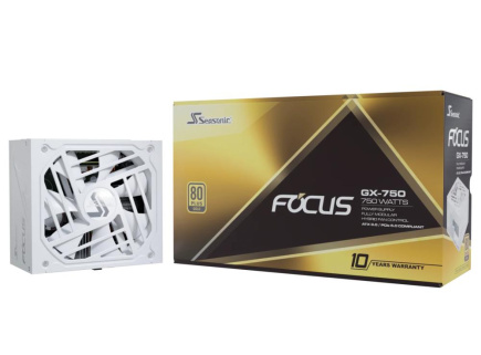 Power Supply|SEASONIC|FOCUS GX White ATX 3 (2024)|750 Watts|Efficiency 80 PLUS GOLD|MTBF 100000 hours|FOCUS-GX-750-V4-WHITE