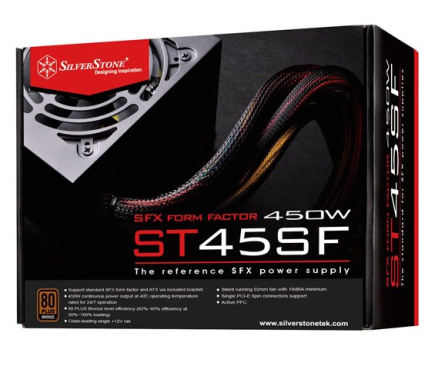 Silverstone ST45SF power supply unit 450 W 20+4 pin ATX SFX Black